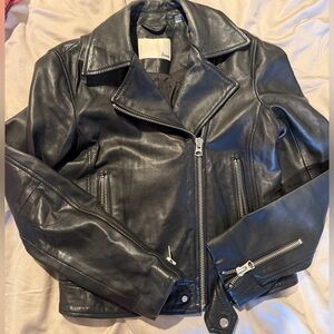 Aritzia Black Leather Jacket